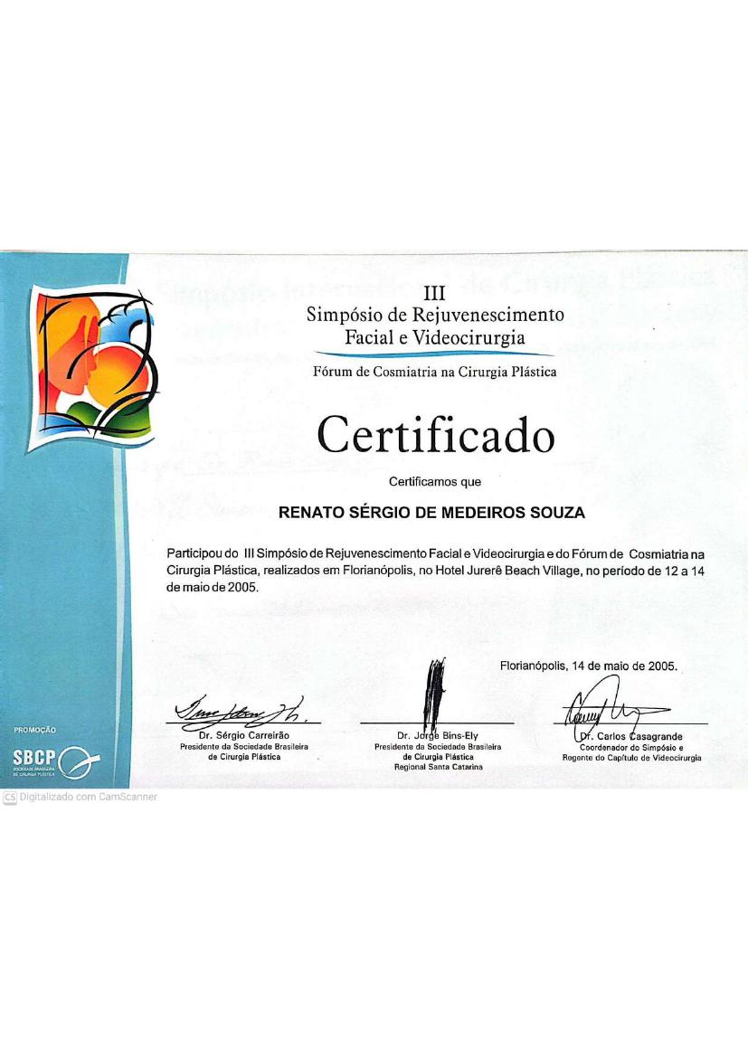 III Simpósio de Rejuvenescimento Facial e Videocirurgia — Florianópolis